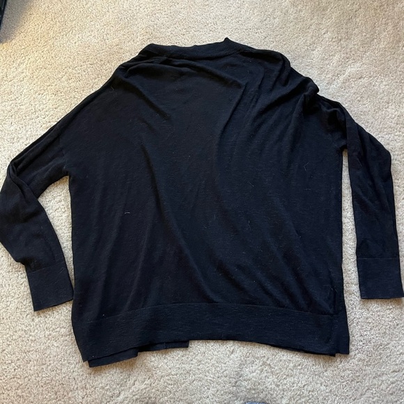 Lot of 2 Gap Factory Women's Open Front Slub Knit Cardigans - L - Black & Blue - Picture 3 of 9